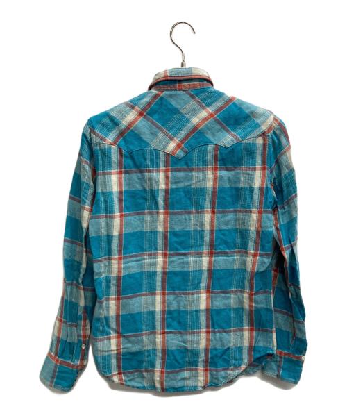 RRL（ダブルアールエル）RRL (ダブルアールエル) ウエスタンシャツ ブルー サイズ:XSの古着・服飾アイテム