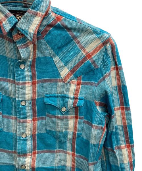 RRL（ダブルアールエル）RRL (ダブルアールエル) ウエスタンシャツ ブルー サイズ:XSの古着・服飾アイテム