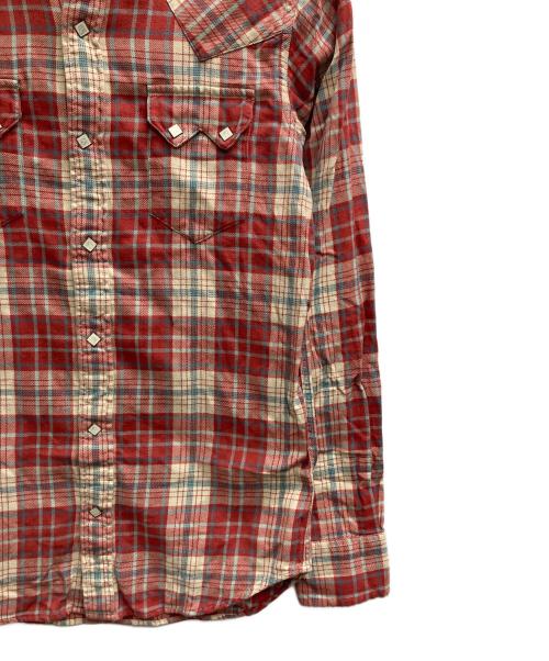 RRL（ダブルアールエル）RRL (ダブルアールエル) ウエスタンシャツ レッド サイズ:XSの古着・服飾アイテム