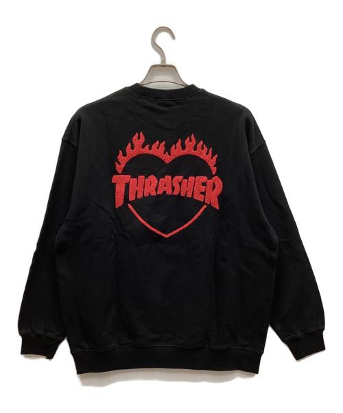 THRASHER（スラッシャー）THRASHER (スラッシャー) クルーネックスウェット ブラック サイズ:LARGE 未使用品の古着・服飾アイテム