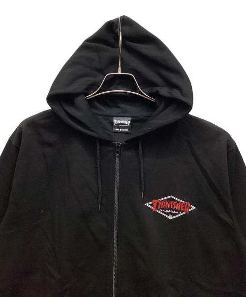 THRASHER（スラッシャー）THRASHER (スラッシャー) ジップパーカー ブラック サイズ:L 未使用品の古着・服飾アイテム