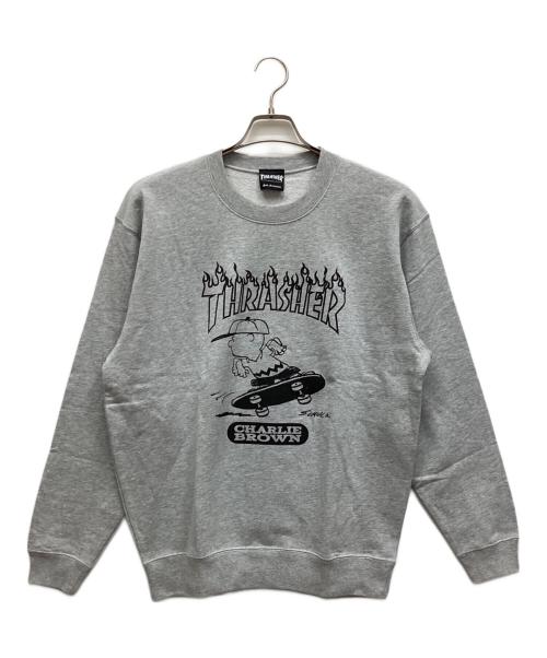 THRASHER（スラッシャー）THRASHER (スラッシャー) クルーネックスウェット グレー サイズ:L 未使用品の古着・服飾アイテム
