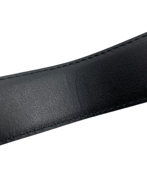 dunhill（ダンヒル）dunhill (ダンヒル) レザーベルト ネイビーの古着・服飾アイテム