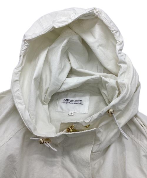 ARPEGE STORY（アルページュストーリー）Arpege story (アルページュストーリー) ミドル丈マウンテンパーカー アイボリー サイズ:2の古着・服飾アイテム