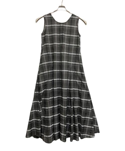 CADUNE（カデュネ）CADUNE (カデュネ) チェックワンピース グレー サイズ:38の古着・服飾アイテム