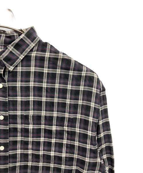 JOURNAL STANDARD relume（ジャーナルスタンダード レリューム）JOURNAL STANDARD relume (ジャーナルスタンダード レリューム) コットンローンチェックオーバーサイズシャツ ブラック サイズ:Freeの古着・服飾アイテム