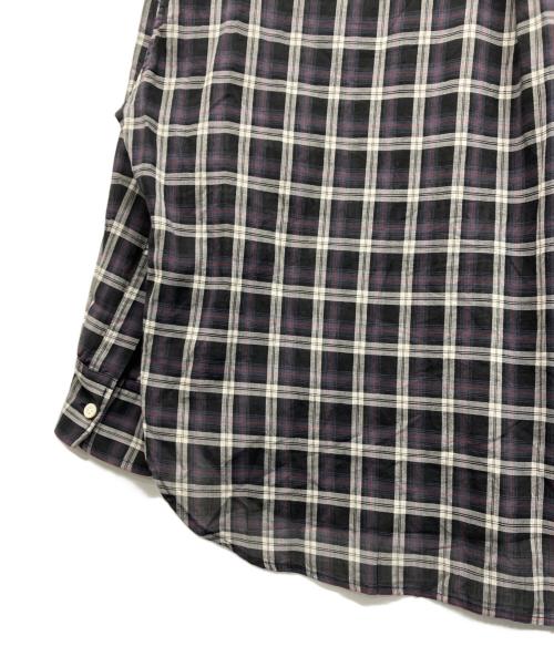 JOURNAL STANDARD relume（ジャーナルスタンダード レリューム）JOURNAL STANDARD relume (ジャーナルスタンダード レリューム) コットンローンチェックオーバーサイズシャツ ブラック サイズ:Freeの古着・服飾アイテム