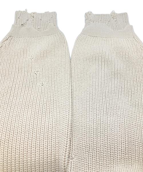 MAISON SPECIAL（メゾンスペシャル）MAISON SPECIAL (メゾンスペシャル) プライムオーバーレーザーカットクラッシュニットクルーネックプルオーバー ベージュ サイズ:1の古着・服飾アイテム