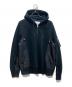 sacai（サカイ）の古着「Sponge Sweat × Nylon Twill Hoodie　」｜ブラック