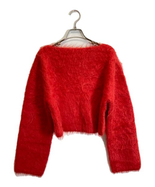 anuans（アニュアンス）anuans (アニュアンス) スーリーアルパカショートニットプルオーバー レッド サイズ:Fの古着・服飾アイテム