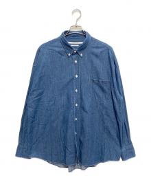 JOURNAL STANDARD TRISECT-2（ジャーナルスタンダード トライセクト）の古着「ファットシルエット カラーデニム ボタンダウンシャツ」｜インディゴ
