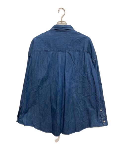 JOURNAL STANDARD TRISECT-2（ジャーナルスタンダード トライセクト）JOURNAL STANDARD TRISECT-2 (ジャーナルスタンダード トライセクト) ファットシルエット カラーデニム ボタンダウンシャツ インディゴ サイズ:Sの古着・服飾アイテム