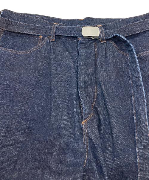 BLURHMS（ブラームス）blurhms (ブラームス) 12.9oz Selvage Denim GI-belt Pants 12.9オンス セルビッジ デニム ジーアイベルト パンツ  デニムパンツ　日本製 インディゴ サイズ:2の古着・服飾アイテム