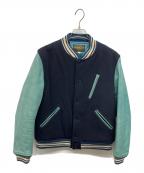 GOOD OL'グッドオル）の古着「ボタンスタジャン」｜ネイビー×グリーン