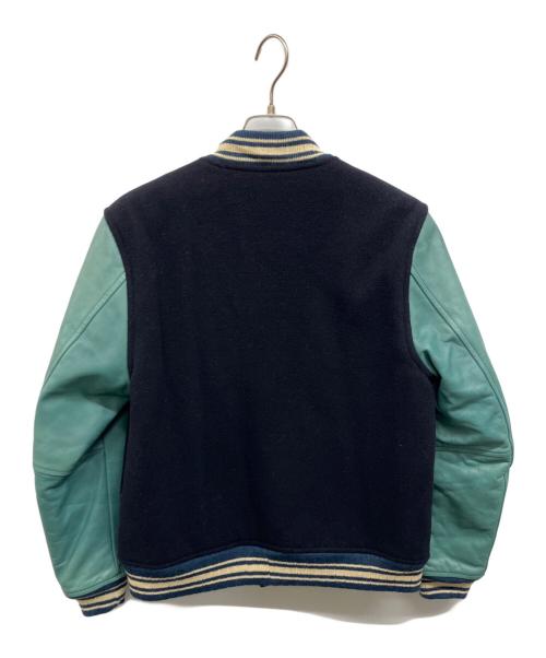 GOOD OL'（グッドオル）GOOD OL' (グッドオル) ボタンスタジャン ネイビー×グリーン サイズ:44の古着・服飾アイテム