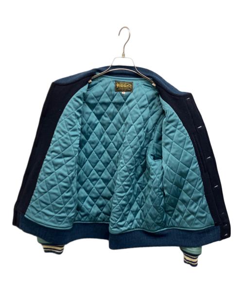 GOOD OL'（グッドオル）GOOD OL' (グッドオル) ボタンスタジャン ネイビー×グリーン サイズ:44の古着・服飾アイテム