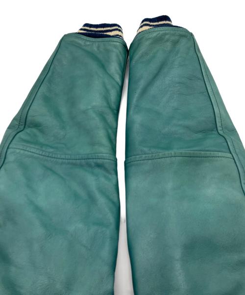 GOOD OL'（グッドオル）GOOD OL' (グッドオル) ボタンスタジャン ネイビー×グリーン サイズ:44の古着・服飾アイテム