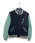 GOOD OL'（グッドオル）の古着「ボタンスタジャン」｜ネイビー×グリーン