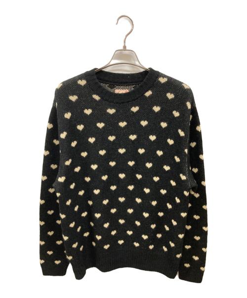 DRESS HIPPY（ドレスヒッピー）DRESS HIPPY (ドレスヒッピー) ハート柄ニット ブラック サイズ:XLの古着・服飾アイテム