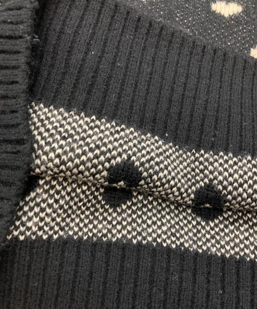 DRESS HIPPY（ドレスヒッピー）DRESS HIPPY (ドレスヒッピー) ハート柄ニット ブラック サイズ:XLの古着・服飾アイテム