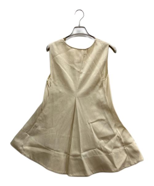 JIL SANDER（ジルサンダー）JIL SANDER (ジルサンダー) レーヨンシルク フレアブラウス アイボリー サイズ:34の古着・服飾アイテム