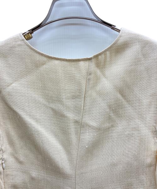 JIL SANDER（ジルサンダー）JIL SANDER (ジルサンダー) レーヨンシルク フレアブラウス アイボリー サイズ:34の古着・服飾アイテム