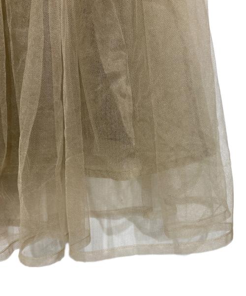 noir kei ninomiya（ノワール ケイ ニノミヤ）noir kei ninomiya (ノワール ケイ ニノミヤ) 3I-S001　チュール ロングスカート ベージュ サイズ:XSの古着・服飾アイテム