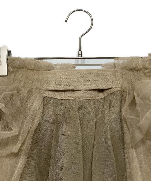 noir kei ninomiya（ノワール ケイ ニノミヤ）noir kei ninomiya (ノワール ケイ ニノミヤ) 3I-S001　チュール ロングスカート ベージュ サイズ:XSの古着・服飾アイテム