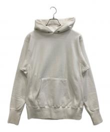 ATON（エイトン）の古着「GARMENT DYED URAKE HOODIE」｜ホワイト