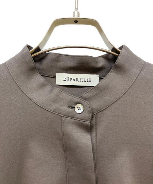 DEPAREILLE（デパリエ）DEPAREILLE (デパリエ) バックギャザー プルオーバー ブラウン サイズ:SIZE 38の古着・服飾アイテム