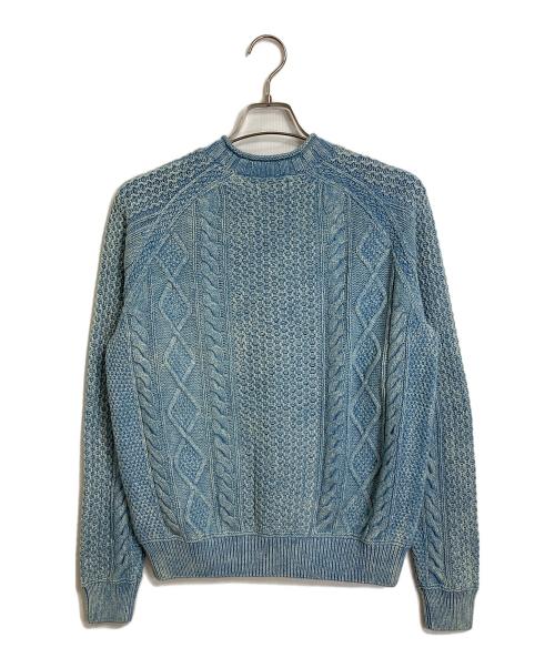 POLO RALPH LAUREN（ポロ・ラルフローレン）POLO RALPH LAUREN (ポロ・ラルフローレン) インディゴ染星条旗ニット　コットンニット ブルー サイズ:Sの古着・服飾アイテム