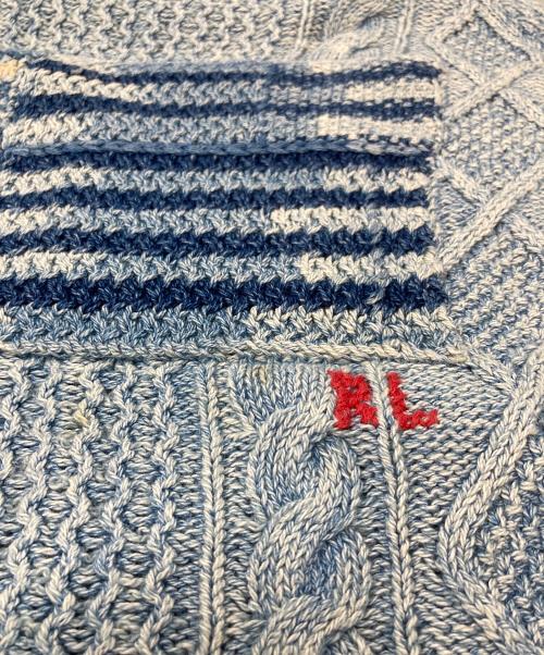 POLO RALPH LAUREN（ポロ・ラルフローレン）POLO RALPH LAUREN (ポロ・ラルフローレン) インディゴ染星条旗ニット　コットンニット ブルー サイズ:Sの古着・服飾アイテム