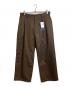 UNIVERSAL OVERALL（ユニバーサルオーバーオール）の古着「別注 1タック ワイドパンツ 	25年モデル　日本製」｜ブラウン