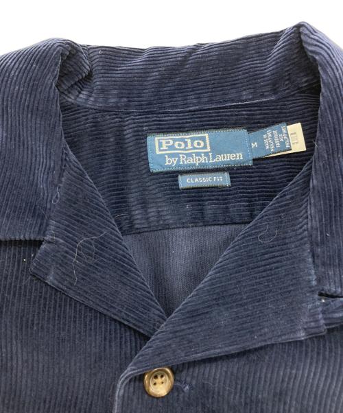 POLO RALPH LAUREN（ポロ・ラルフローレン）POLO RALPH LAUREN (ポロ・ラルフローレン) コーデュロイオープンカラーシャツ ネイビー サイズ:Mの古着・服飾アイテム