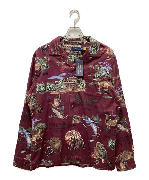 POLO RALPH LAUREN（ポロ・ラルフローレン）POLO RALPH LAUREN (ポロ・ラルフローレン) クラシック フィット Polo Sportsman キャンプ シャツ ボルドー サイズ:Lの古着・服飾アイテム