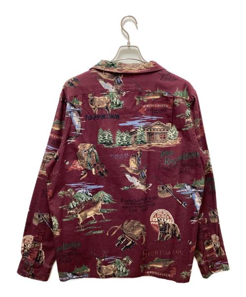 POLO RALPH LAUREN（ポロ・ラルフローレン）POLO RALPH LAUREN (ポロ・ラルフローレン) クラシック フィット Polo Sportsman キャンプ シャツ ボルドー サイズ:Lの古着・服飾アイテム