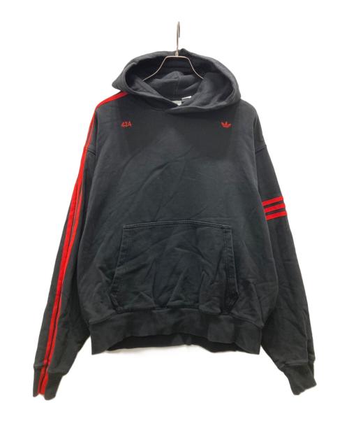 adidas（アディダス）adidas (アディダス) 424 (フォートゥーフォー) VOCAL HOOD/プルオーバーパーカー ブラック サイズ:Sの古着・服飾アイテム