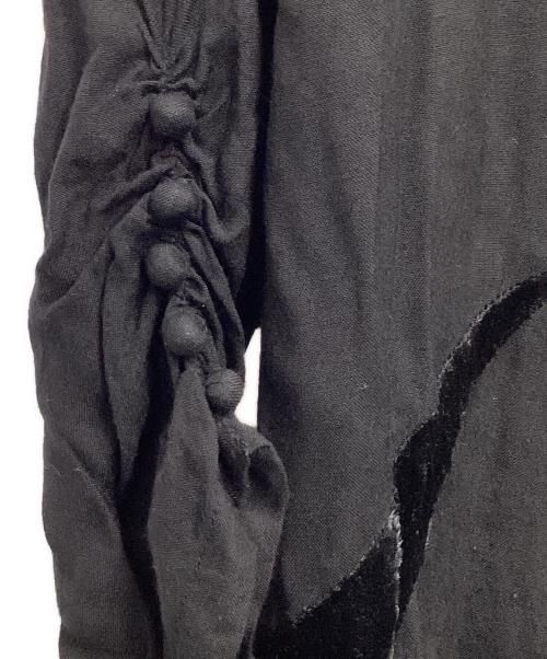 Velnica（ヴェルニカ）Velnica (ヴェルニカ) ベルト付ベロア切替パネルワンピース ブラック サイズ:Freeの古着・服飾アイテム