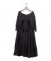 Velnica（ヴェルニカ）の古着「ベルト付ベロア切替パネルワンピース」｜ブラック