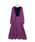 Velnica (ヴェルニカ) ベロア切替ギャザースリーブワンピース パープル サイズ:下記参照：13000円