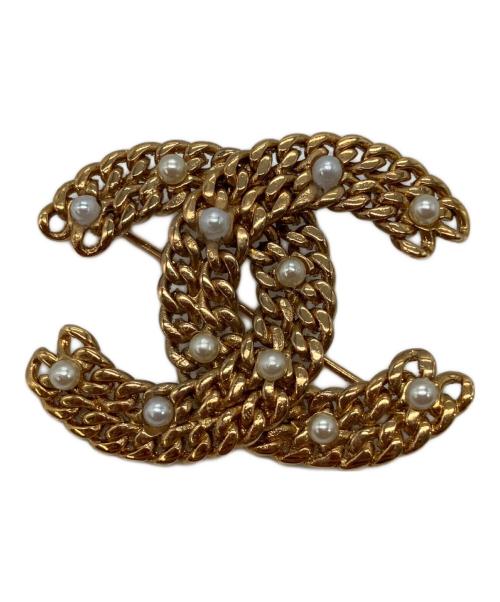CHANEL（シャネル）CHANEL (シャネル) パールココマークブローチ ゴールドの古着・服飾アイテム