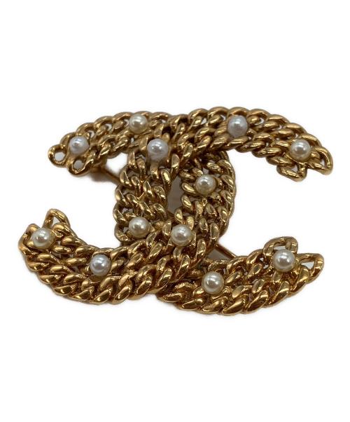 CHANEL（シャネル）CHANEL (シャネル) パールココマークブローチ ゴールドの古着・服飾アイテム