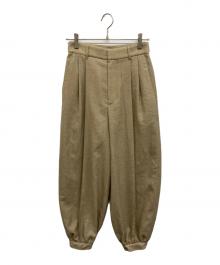 STUNNING LURE（スタニングルアー）の古着「rメランジリネンボリュームパンツ」｜ベージュ