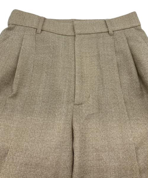 STUNNING LURE（スタニングルアー）STUNNING LURE (スタニングルアー) rメランジリネンボリュームパンツ ベージュ サイズ:2の古着・服飾アイテム