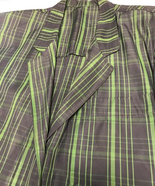 Y's（ワイズ）Y's (ワイズ) チェック2Bジャケット グリーン×ブラック サイズ:FREEの古着・服飾アイテム