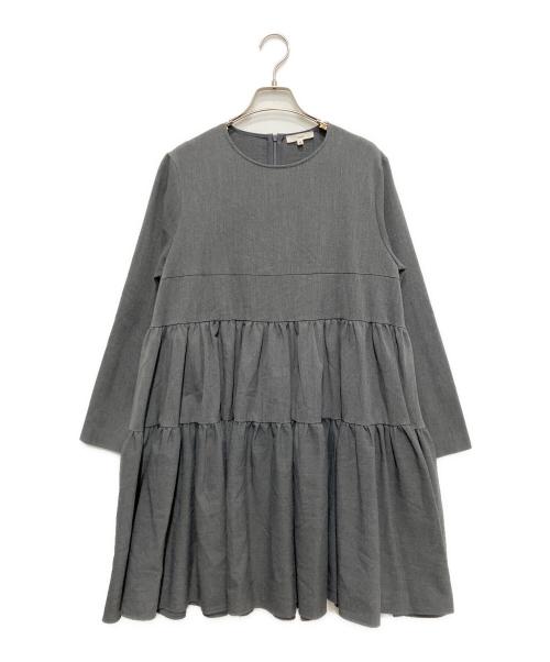YORI（ヨリ）YORI (ヨリ) ウォームティアードワンピース グレー サイズ:38の古着・服飾アイテム