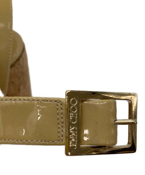 JIMMY CHOO（ジミーチュウ）JIMMY CHOO (ジミーチュウ) ウェッジソールサンダル ベージュ サイズ:36の古着・服飾アイテム