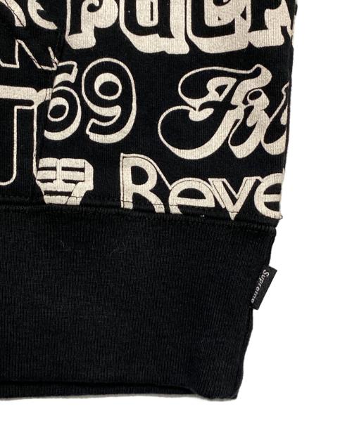 SUPREME（シュプリーム）Supreme (シュプリーム) Hysteric Glamour (ヒステリックグラマー) Text Hooded Sweatshirt ブラック サイズ:Mの古着・服飾アイテム