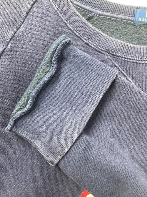 POLO RALPH LAUREN（ポロ・ラルフローレン）POLO RALPH LAUREN (ポロ・ラルフローレン) クルーネックスウェット ネイビー サイズ:Lの古着・服飾アイテム