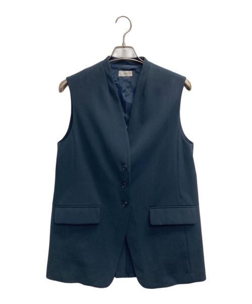 IENA（イエナ）IENA (イエナ) ダブルクロスノーカラージレ ネイビー サイズ:38の古着・服飾アイテム